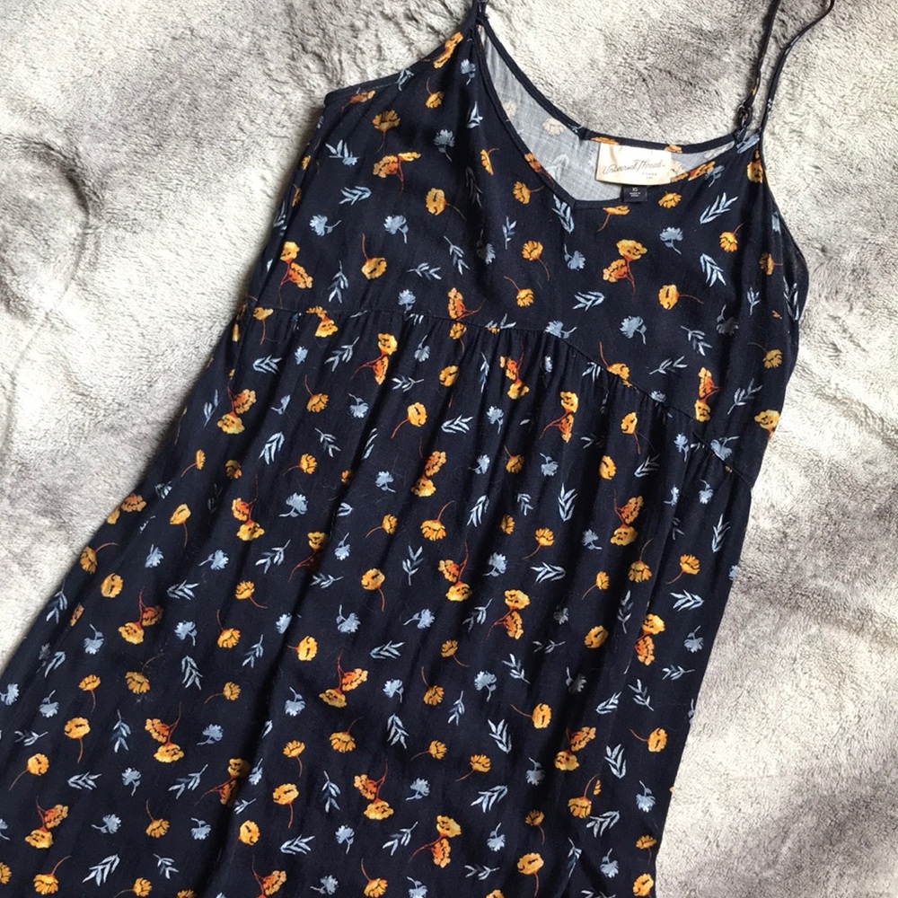 Universal thread linen ditsy floral dress xsmall